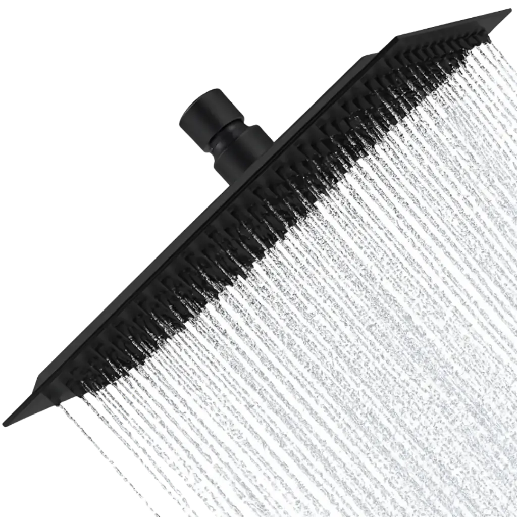 [RIV-012N] DUCHA REGADERA APOLO 30CM NEGRO MATE RIVER