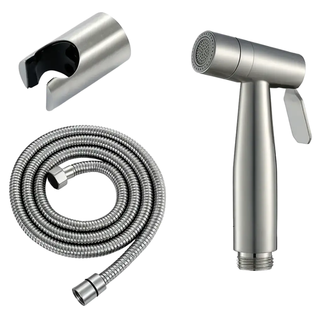 [RIV-205S] DUCHA DE MANO CON BASE Y MANGUERA SATINADO RV