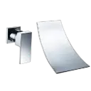 GRIFERIA DE LAVAMANOS DE PARED CASCADA CROMADO RIVER