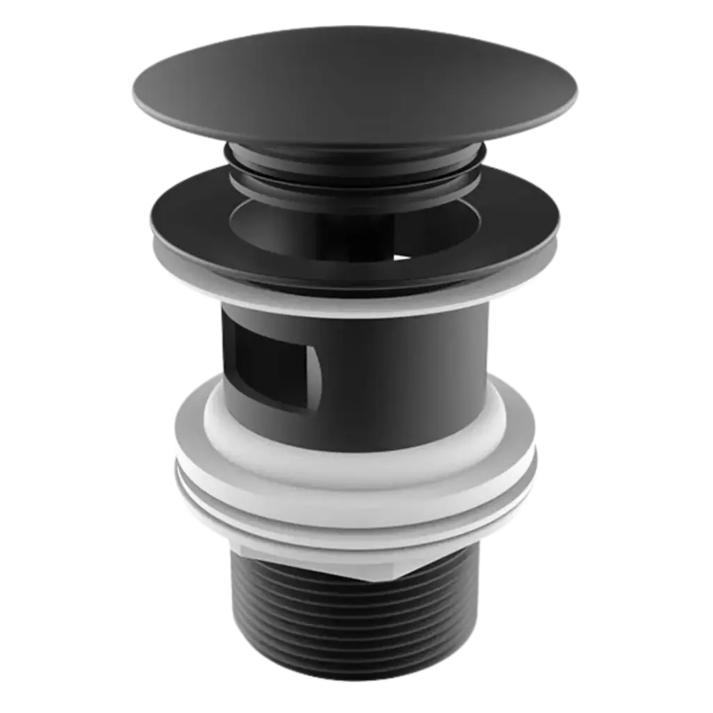 [RIV-601N/CR] DESAGUE DE LAVAMANOS GOLA C/R NEGRO MATE RIVER