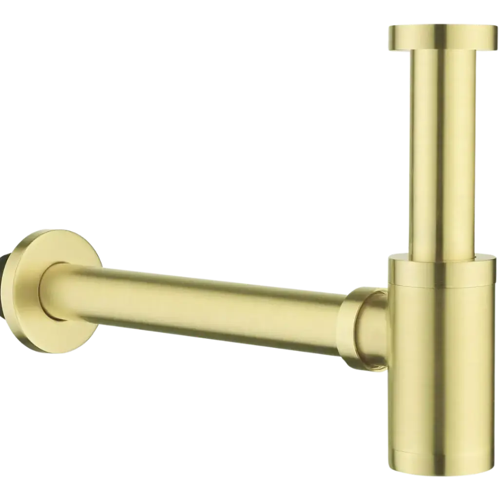 [RIV-650D] SIFON DE LAVAMANOS DECORATIVO DORADO MATE RIVER