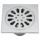 REJILLA PERFORADA 10X10CM CROMADO RIVER