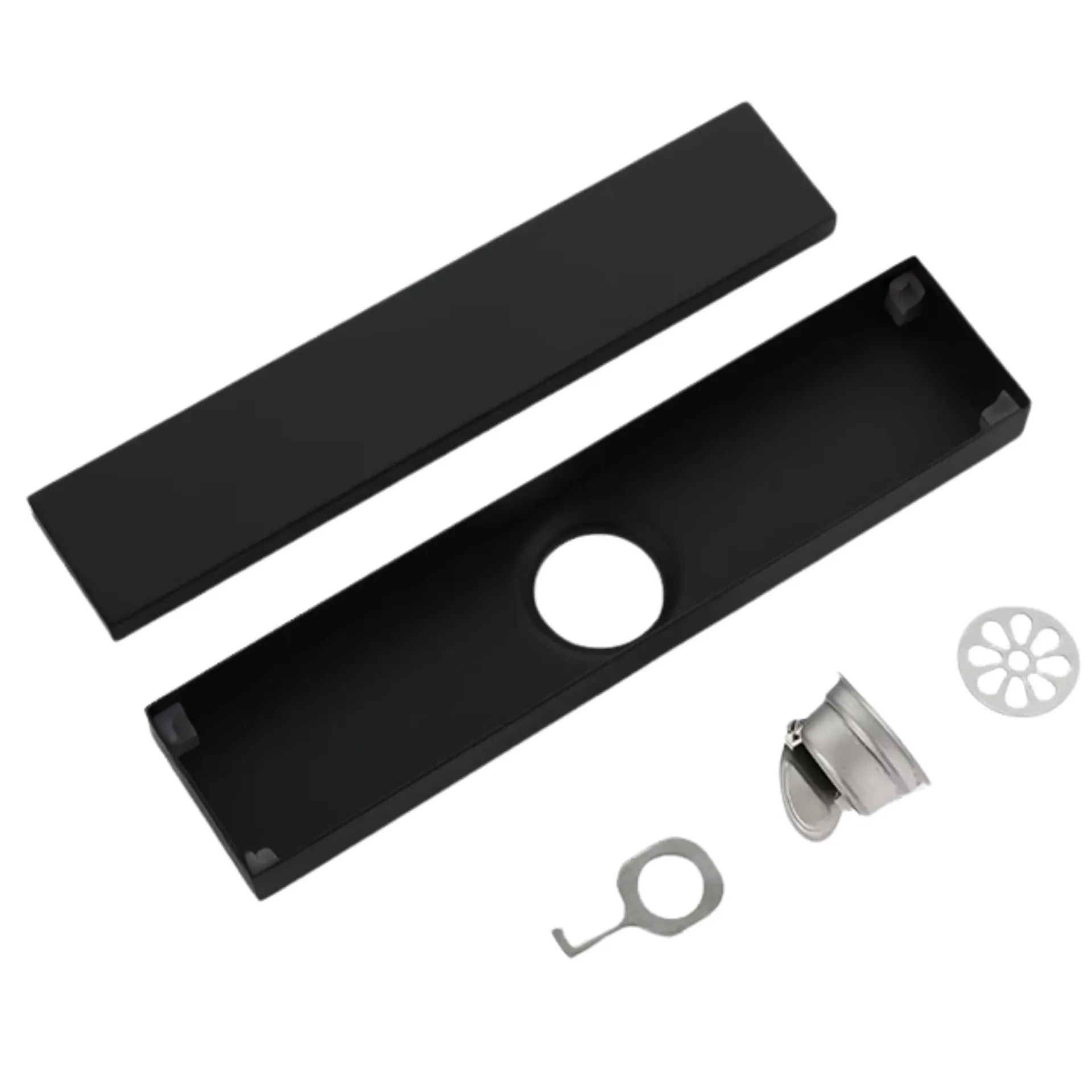 [RIV-803/30N] REJILLA DOBLE VISTA 30X7CM NEGRO MATE RIVER