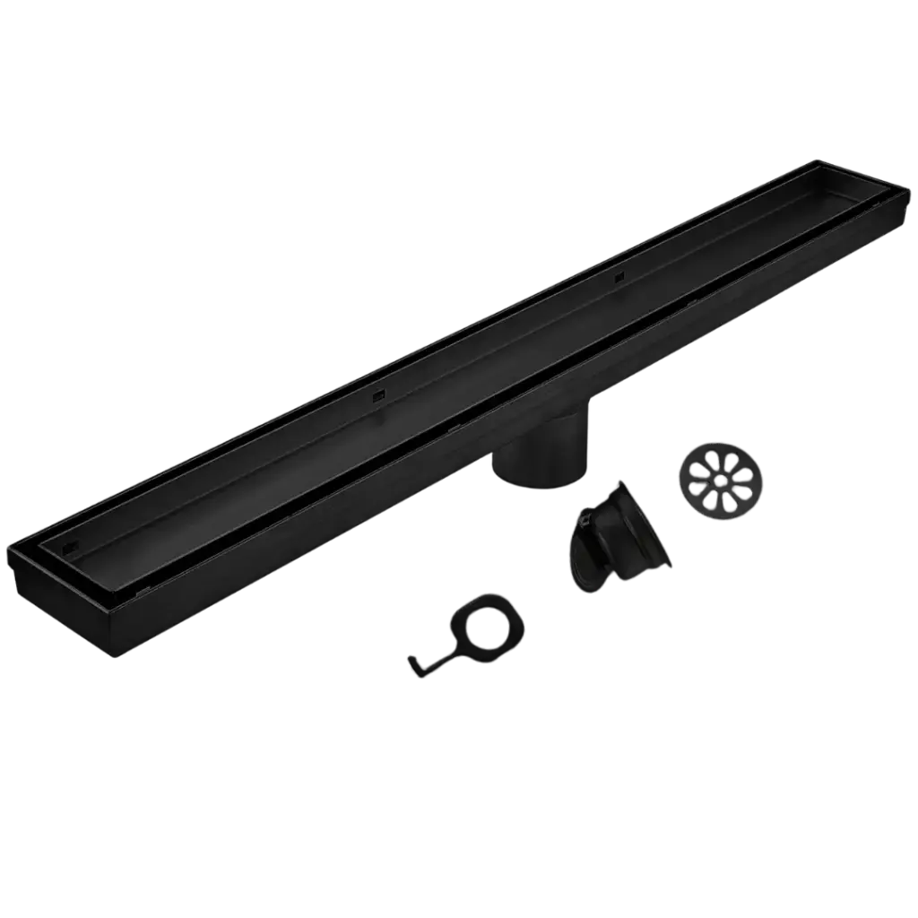 [RIV-803/60N] REJILLA DOBLE VISTA 60X7CM NEGRO MATE RIVER