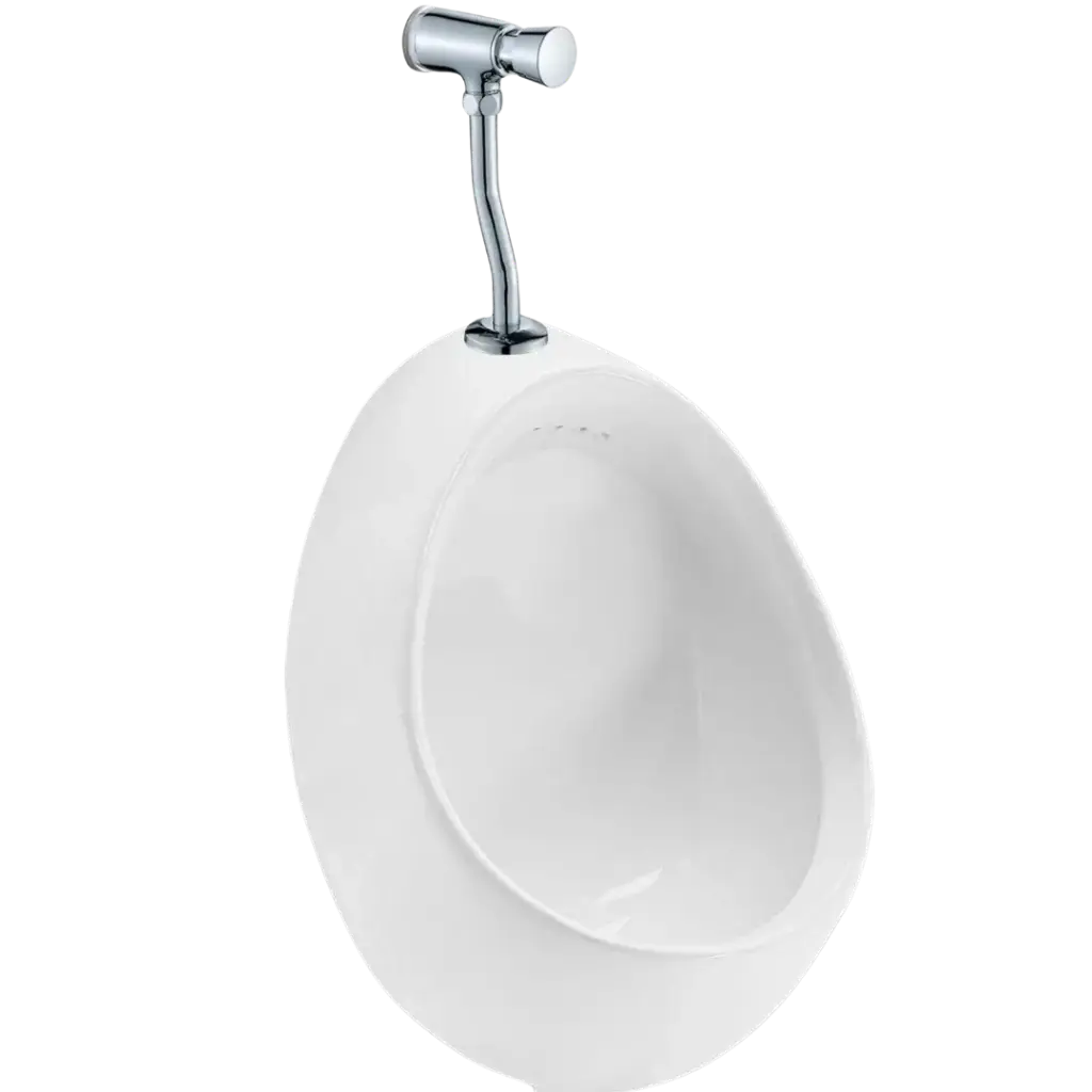 URINARIO OVAL BLANCO CON VALVULA PUSH RIVER