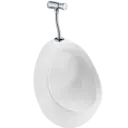 URINARIO OVAL BLANCO CON VALVULA PUSH RIVER