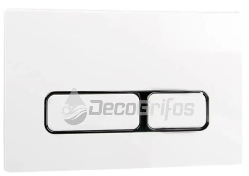 BOTON DE DESCARGA PARA WC BLANCO/CROMADO RIVER