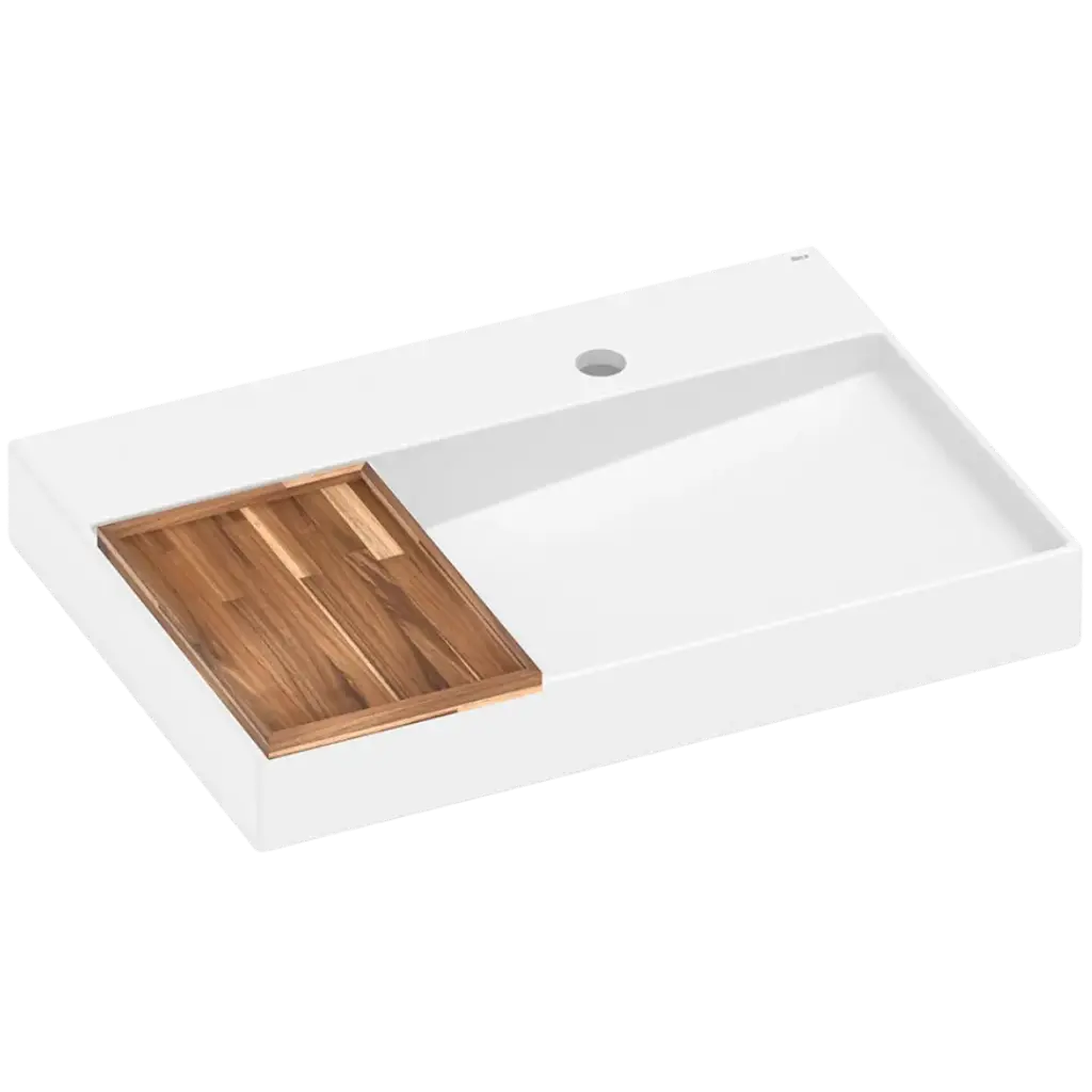 LAVAMANOS HORIZON VIEW 60CM BLANCO MATE ROCA