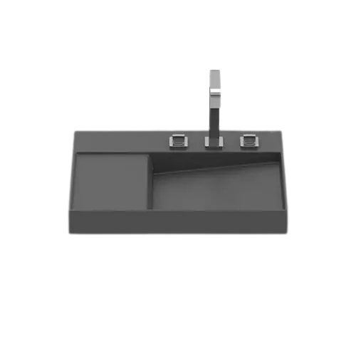 LAVAMANOS HORIZON VIEW 60CM NEGRO MATE ROCA