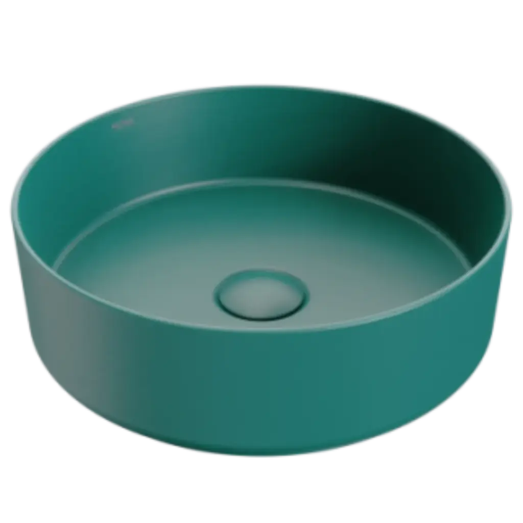 LAVAMANOS ART ROUND FINECRAFT 35CM CHROME GREEN NOVA