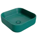 LAVAMANOS ART SQUARE FINECRAFT 39CM CHROME GREEN NOVA