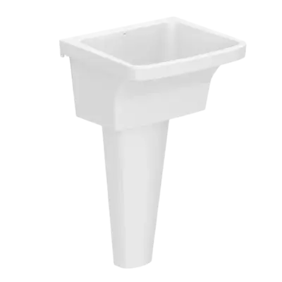 BATEA CON PEDESTAL BLANCO CELITE