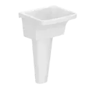BATEA CON PEDESTAL BLANCO CELITE