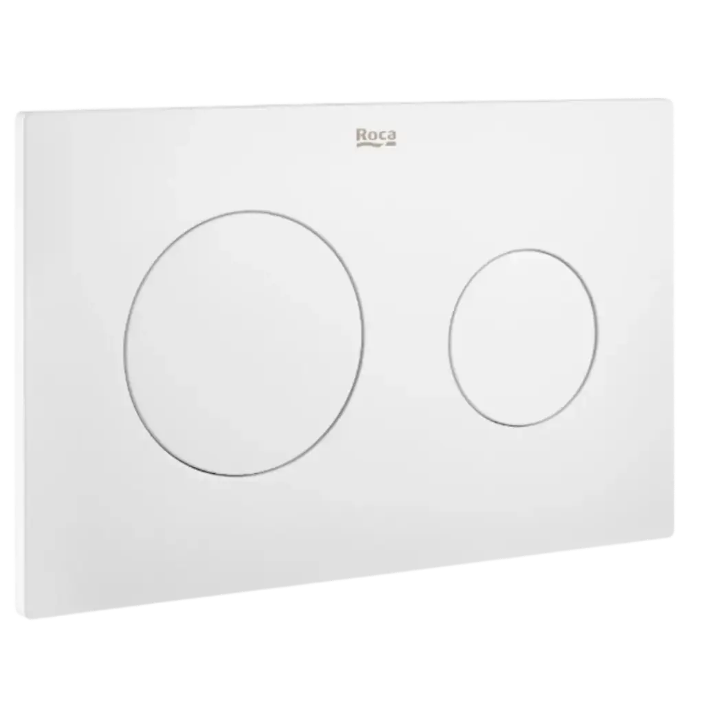 PLACA DE ACCIONAMIENTO PL10 DUAL BLANCO MATE ROCA