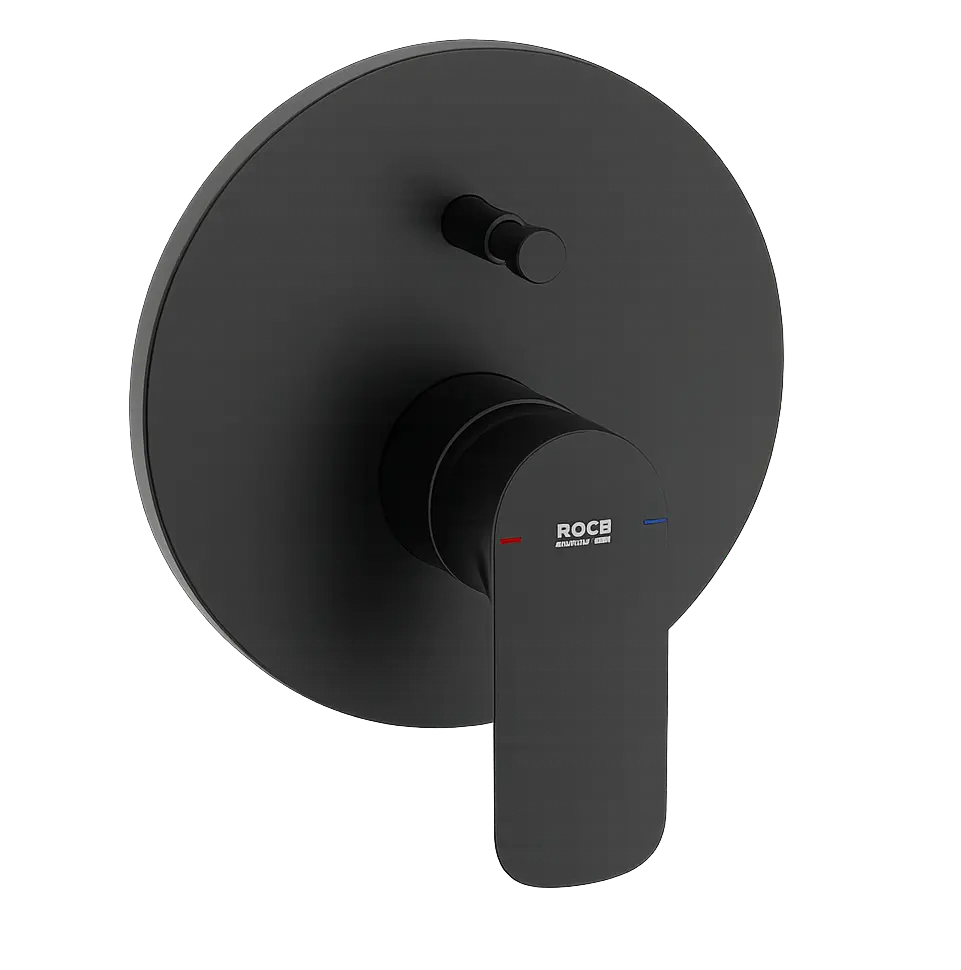 [ROGRI9209] MONOMANDO DE DUCHA DOS VIAS CALA NEGRO MATE ROCA