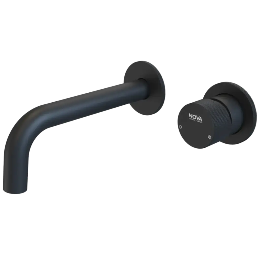 GRIFERIA DE LAVAMANOS DE PARED FUTURA NOIR RADIANCE NOVA