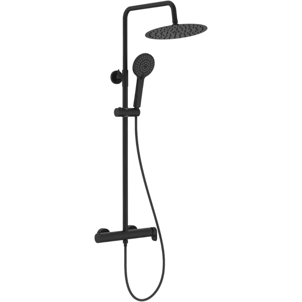 [ROGRI9226] COLUMNA DE DUCHA VEGA PLUS NEGRO MATE ROCA