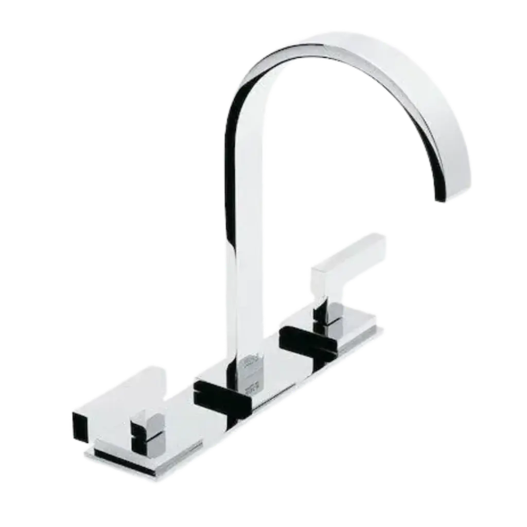 [ROGRI0044] GRIFERIA DE LAVAMANOS FUSION 3 PIEZAS CON DESAGUE CROMADO ROCA