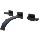 GRIFERIA DE LAVAMANOS DE PARED KUBE NOIR NOVA