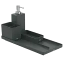 SET DE ACCESORIOS ONA VERDE MATE 4 PIEZAS ROCA