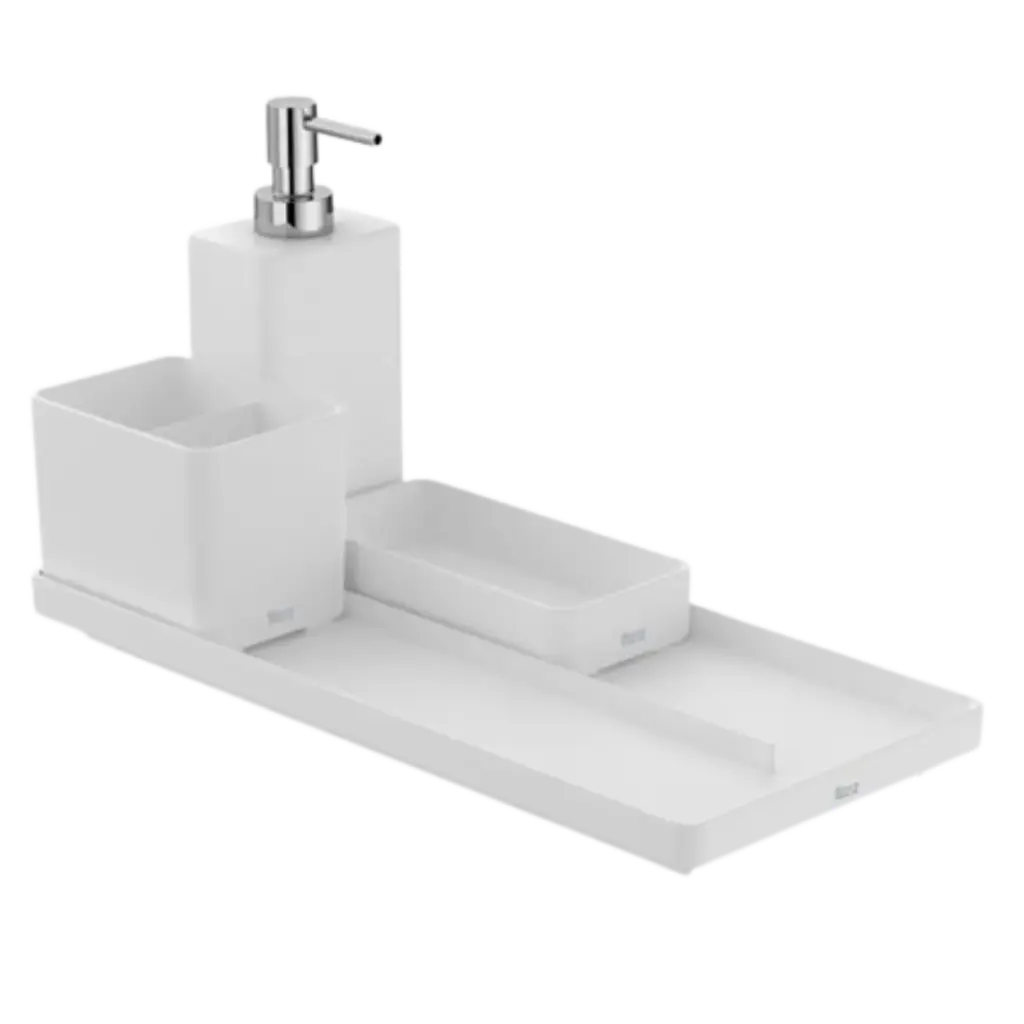 [ROACC7845] SET DE ACCESORIOS ONA BLANCO MATE 4 PIEZAS ROCA