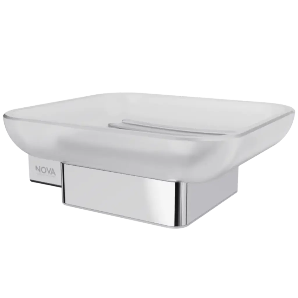 [NVACC0143] JABONERA GLASS LINE CROMADO NOVA