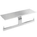 PORTARROLLO DOBLE CON REPISA INSTITUCIONAL CROMADO NOVA