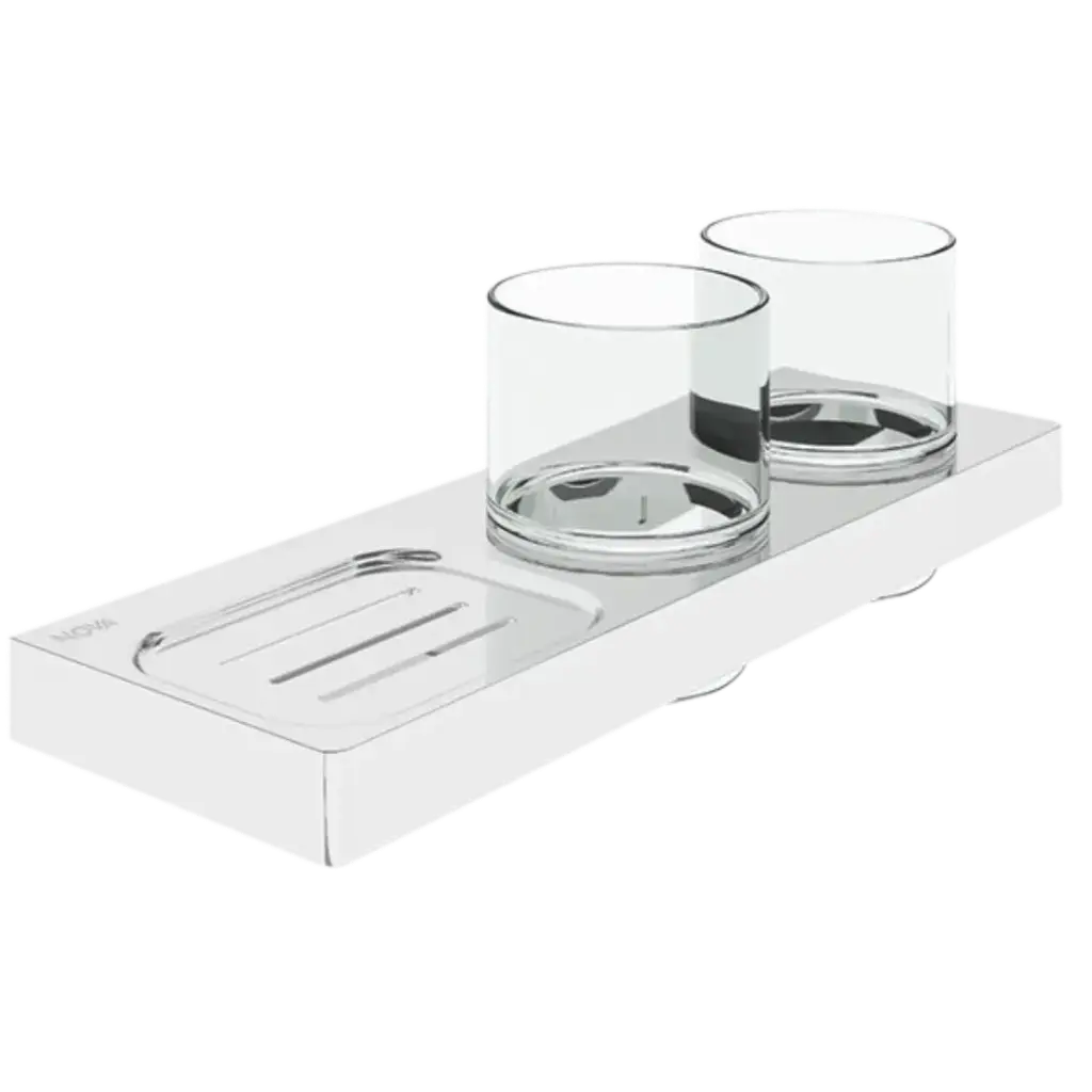 [NVACC0059] PORTAVASO DOBLE CON JABONERA BARCELONA NOVA