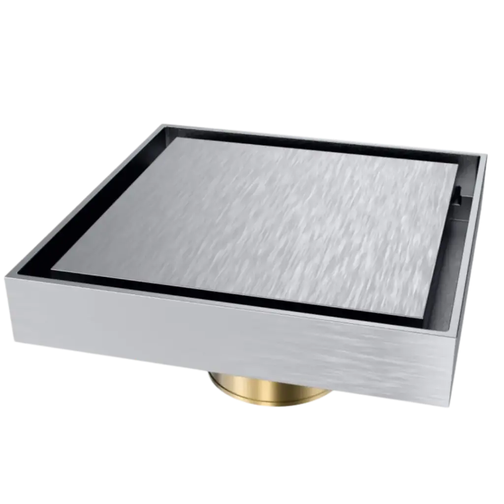 REJILLA DESAGUE SQUARE OCULTO 10X10CM NICKEL BRUSHED NOVA