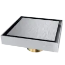 REJILLA DESAGUE SQUARE OCULTO 10X10CM NICKEL BRUSHED NOVA