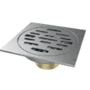 REJILLA DESAGUE 10X10CM BRUSHED NOVA