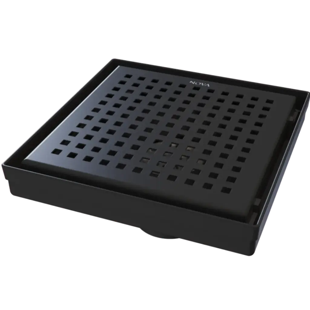 REJILLA DESAGUE SQUARE NOIR 15X15CM NOVA