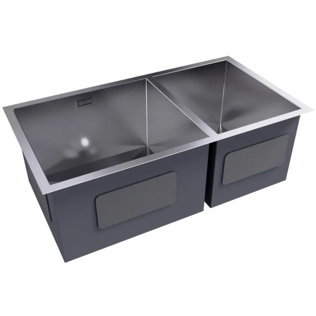 [NVFRG1224] FREGADERO DOBLE TINA 83CM SATINADO NOVA