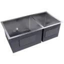 FREGADERO DOBLE TINA 83CM SATINADO NOVA