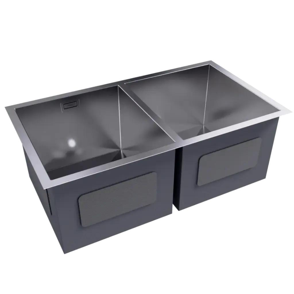 [NVFRG1225] FREGADERO DOBLE TINA 80CM SATINADO NOVA