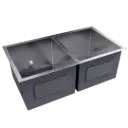 FREGADERO DOBLE TINA 80CM SATINADO NOVA