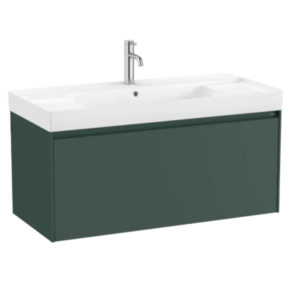 [ROMUE7803] MUEBLE DE BAÑO UNIK 100CM VERDE MATE ROCA