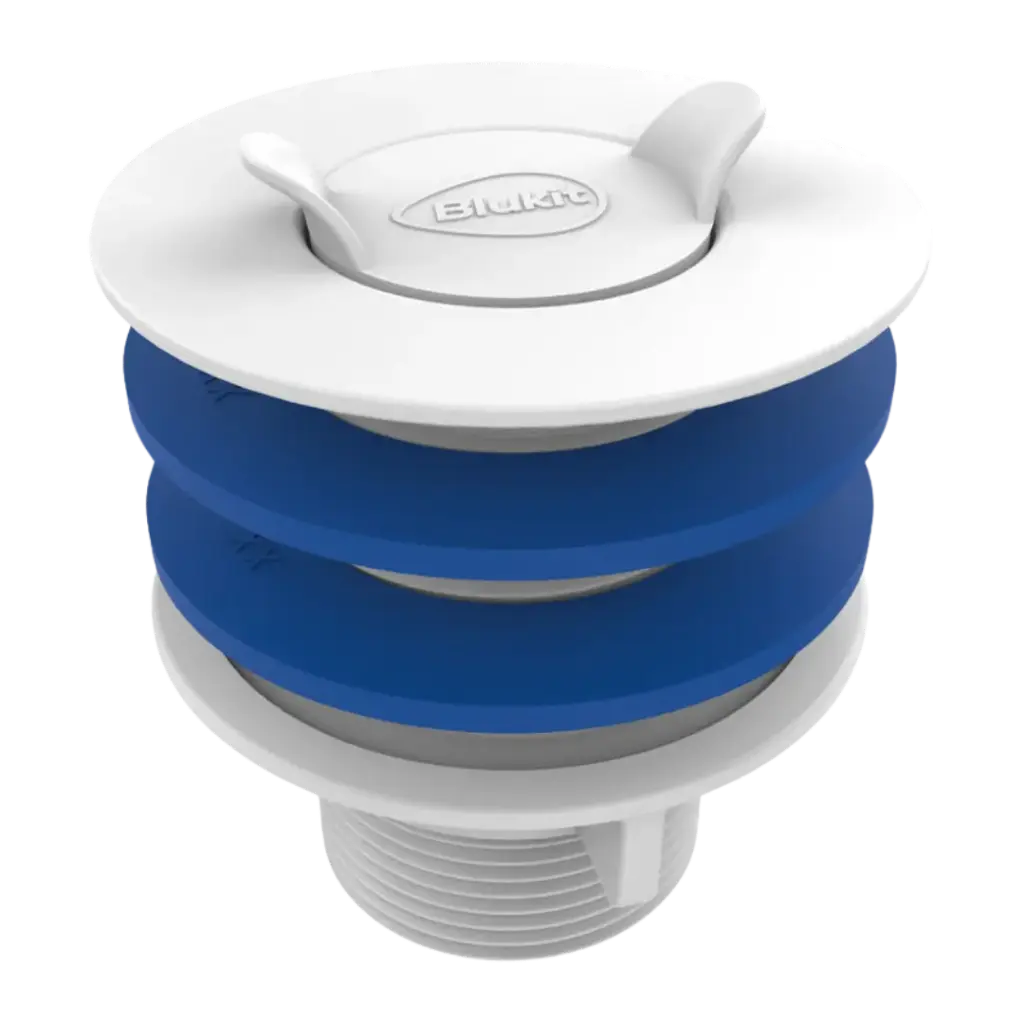 VALVULA DE DESAGUE DE 1 1/4 BLANCO BLUKIT