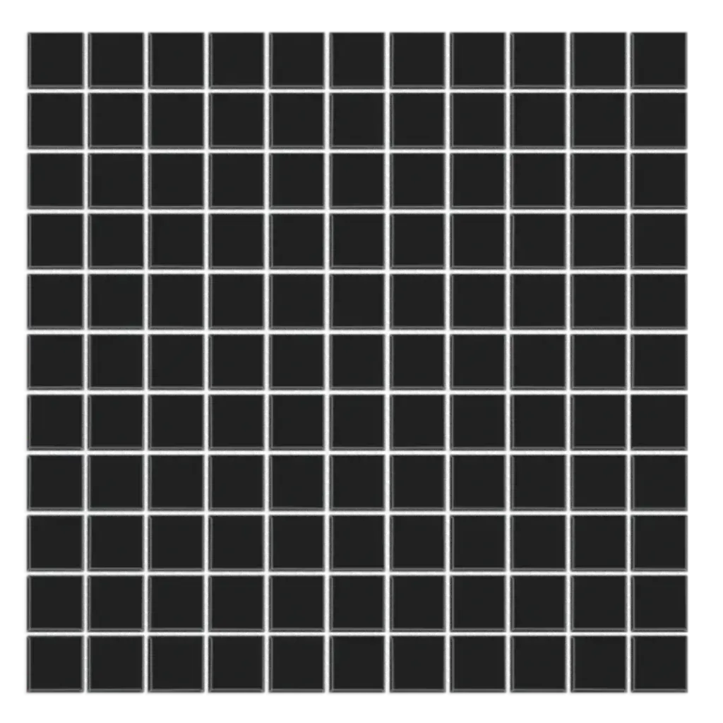 [BZ9872218] MOSAICO SQUARE SMALTO NERO SHINE BREZZA