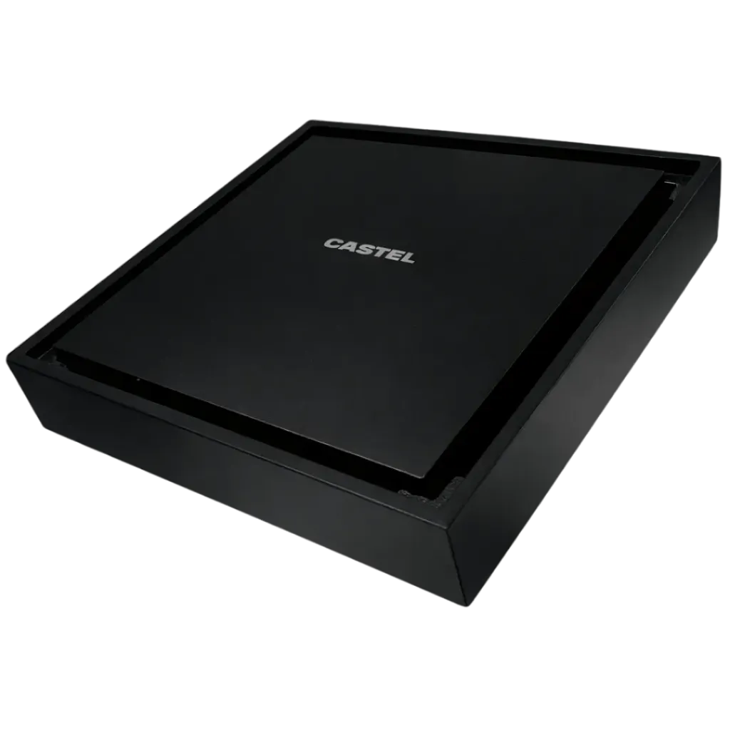 REJILLA CUADRADA OCULTA 10X10CM NEGRO MATE CASTEL