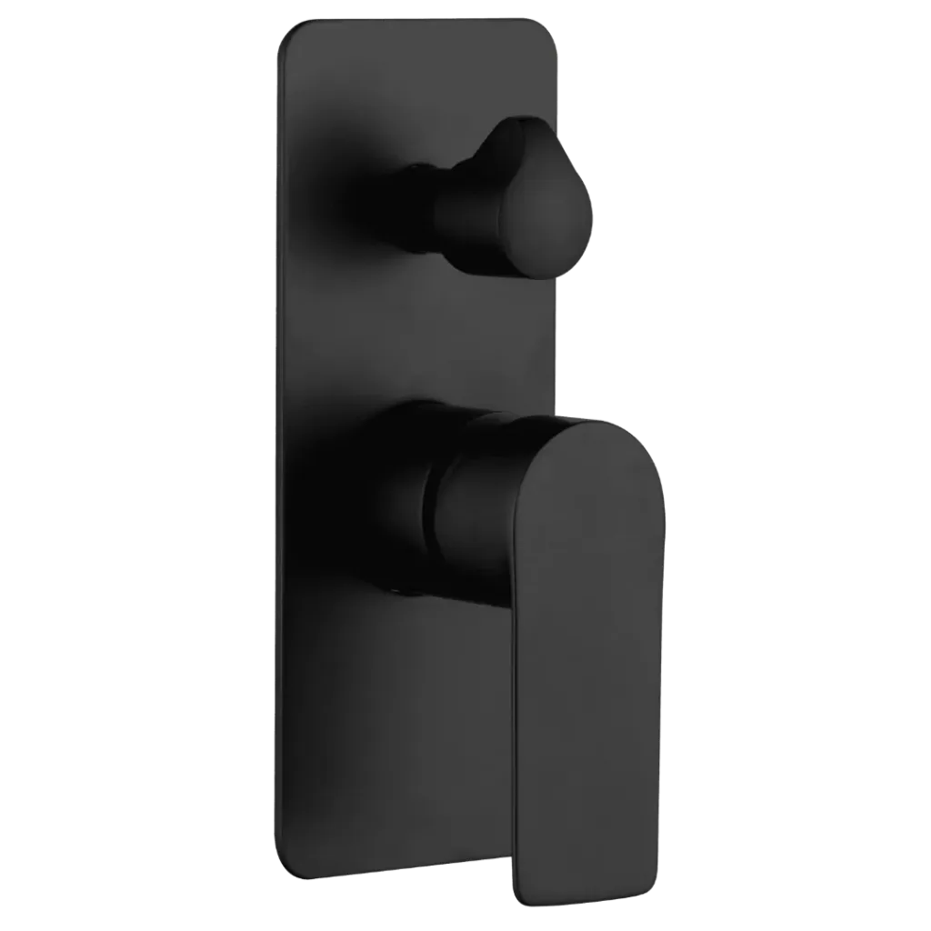 [73052N] MONOMANDO DE DUCHA CON DIVERTOR ODESSA NEGRO MATE CASTEL