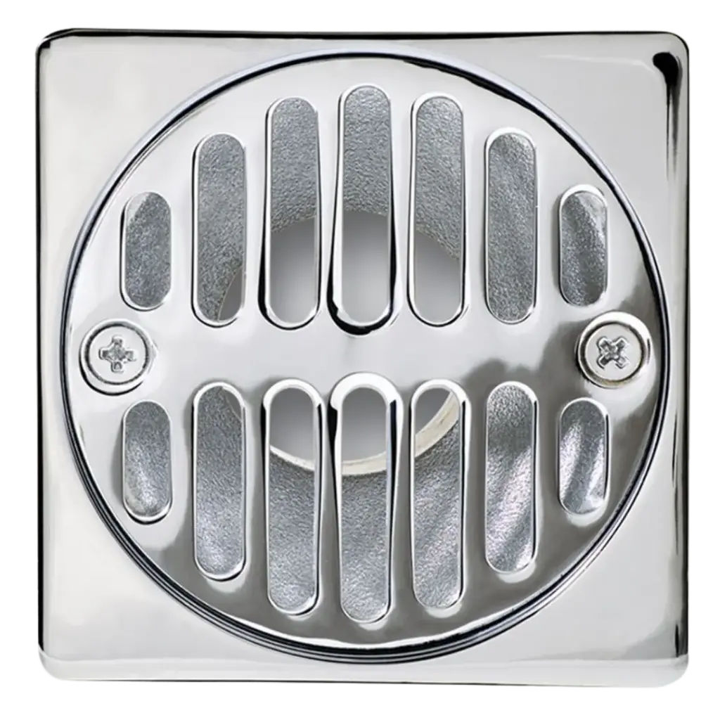 REJILLA CUADRADA ESTANDAR 10X10CM CROMADO FUNDICION PACIFICO