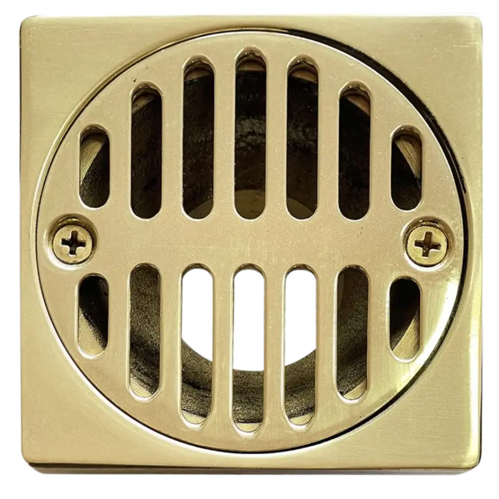 REJILLA CUADRADA ESTANDAR 10X10CM DORADO FUNDICION PACIFICO