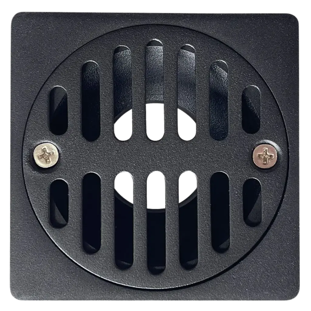 REJILLA CUADRADA ESTANDAR 10X10CM NEGRO MATE FUNDICION PACIFICO