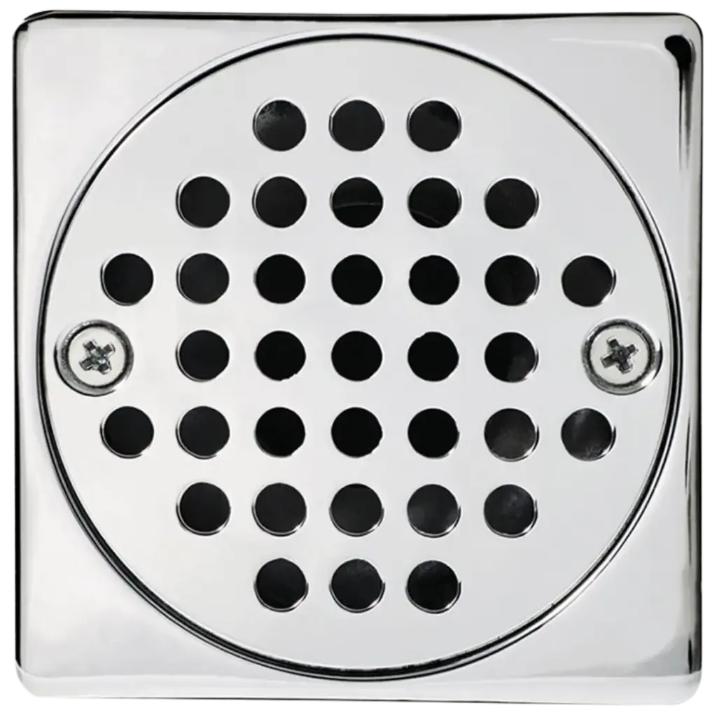 [08RJ13] REJILLA CUADRADA PERFORADA 10X10CM CROMADO FUNDICION PACIFICO