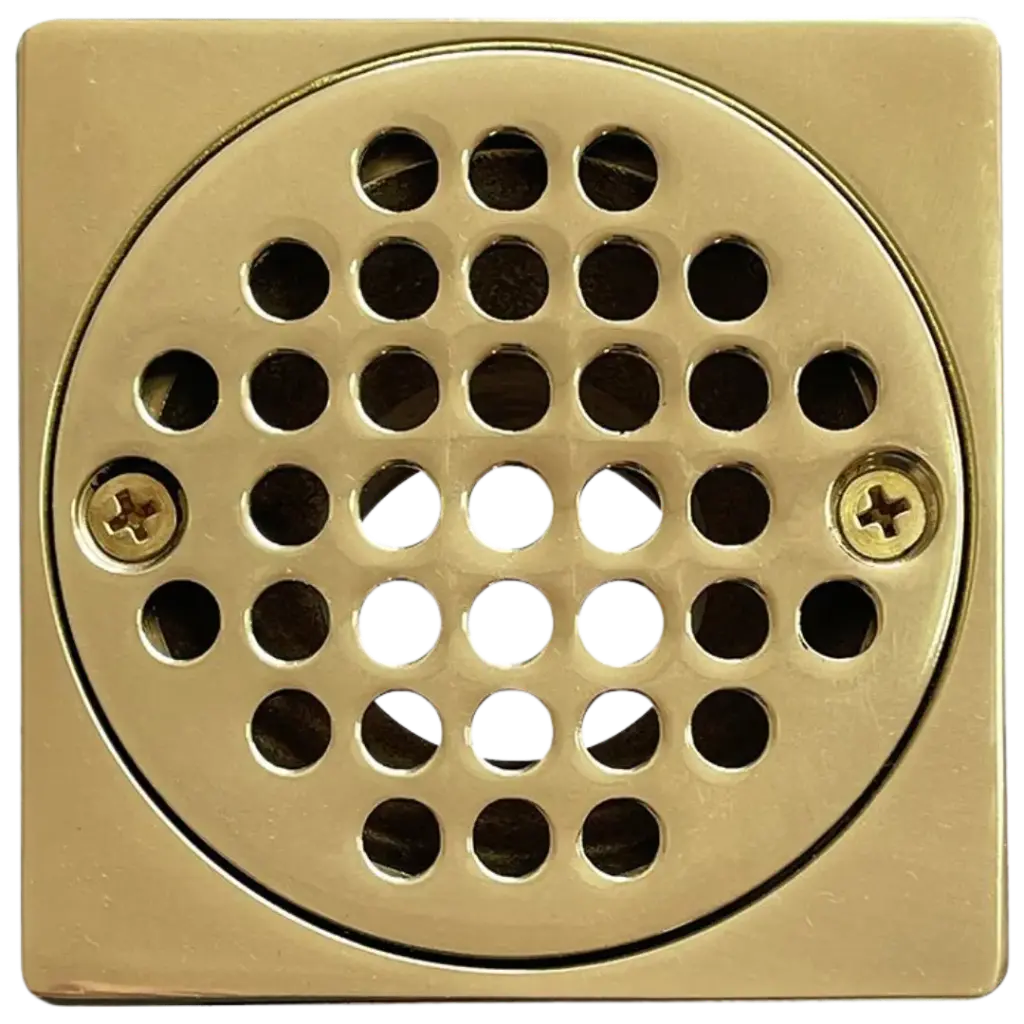 REJILLA CUADRADA PERFORADA 10X10CM DORADO FUNDICION PACIFICO