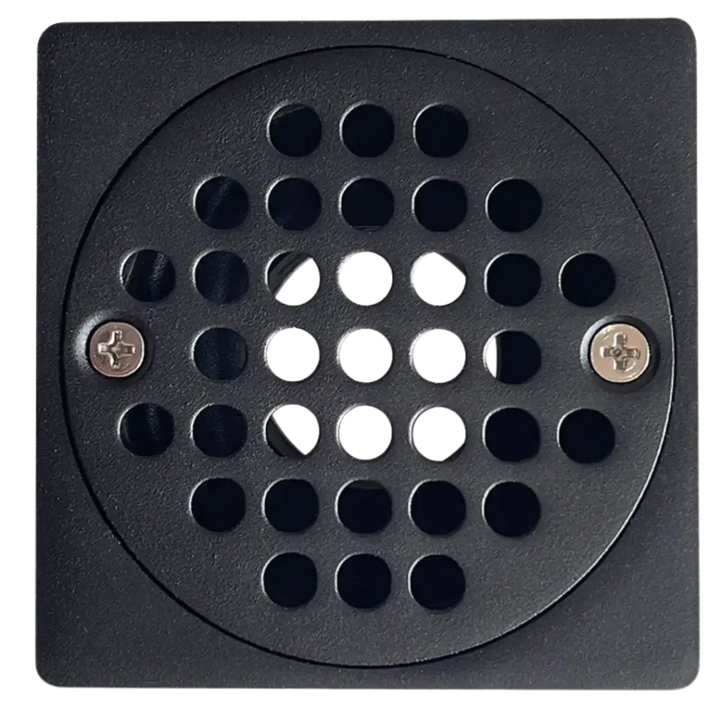 [08RJ13DARK] REJILLA CUADRADA PERFORADA 10X10CM NEGRO MATE FUNDICION PACIFICO