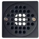 REJILLA CUADRADA PERFORADA 10X10CM NEGRO MATE FUNDICION PACIFICO