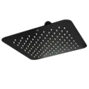 DUCHA REGADERA CUADRADA 30CM NEGRO MATE FUNDICION PACIFICO