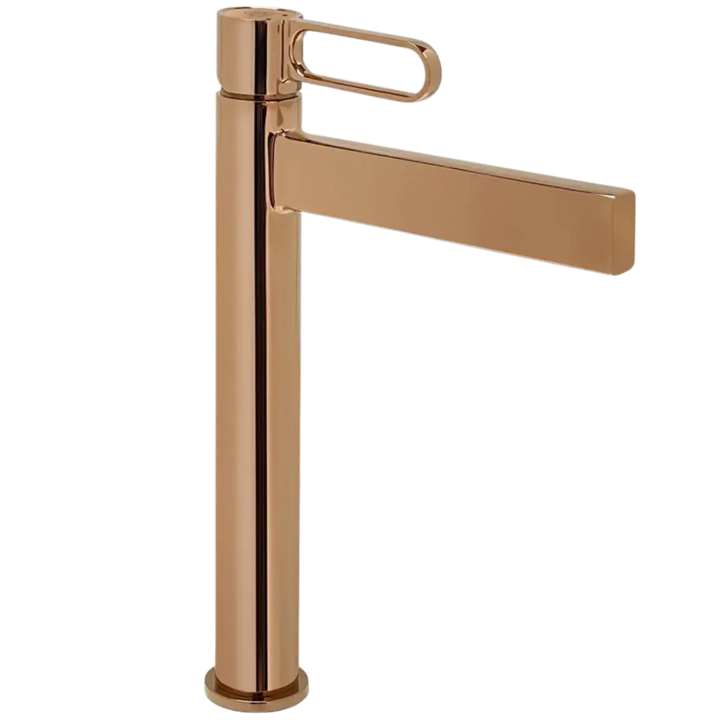 GRIFERIA DE LAVAMANOS ALTA PRESTIGE ROSE GOLD FUNDICION PACIFICO